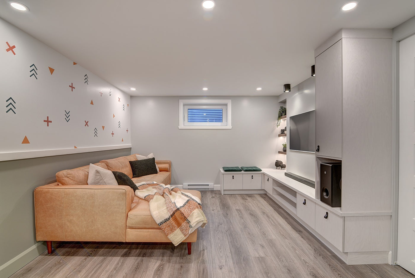 Finished basement design