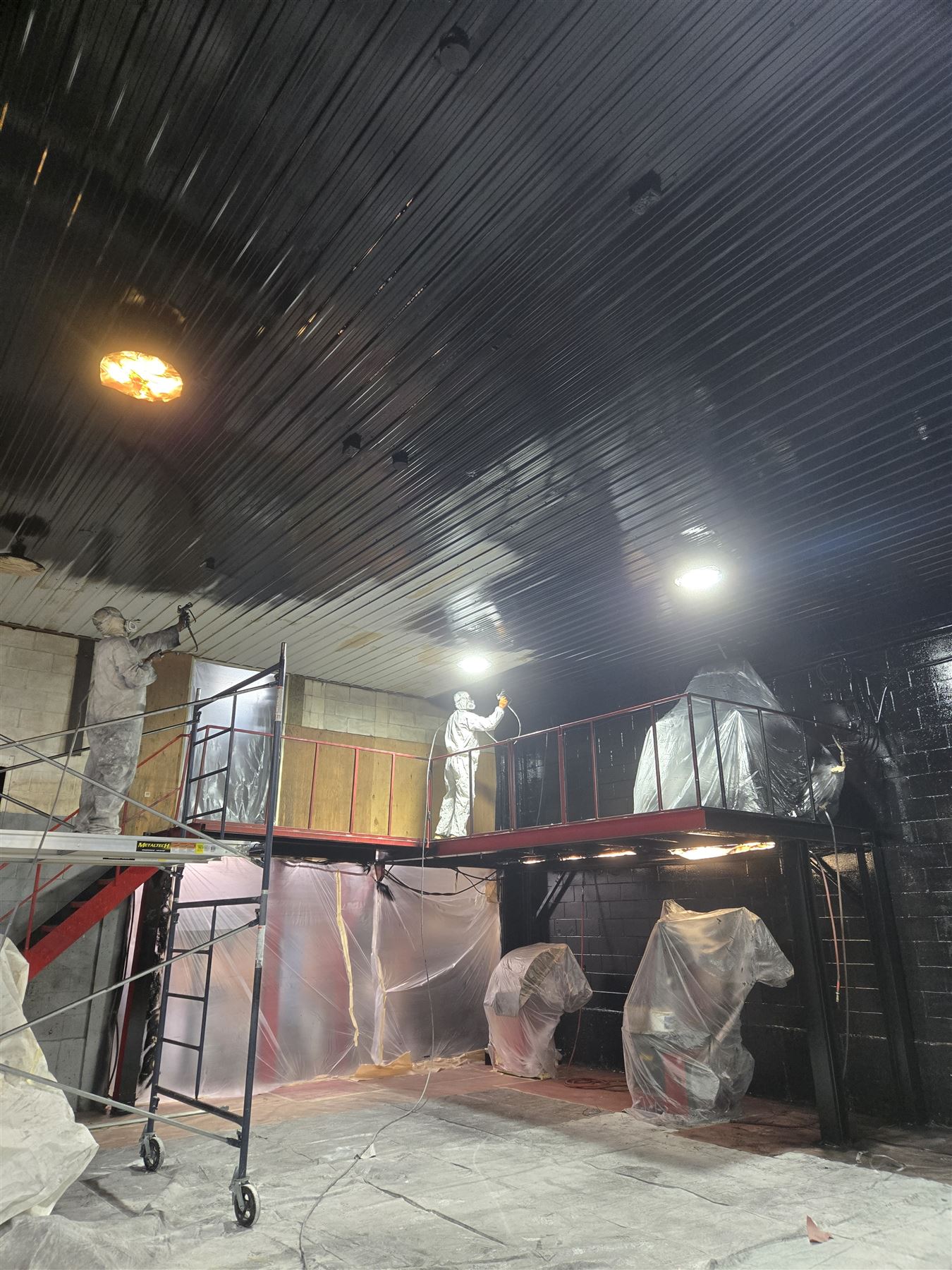 Commercial ceiling paint application