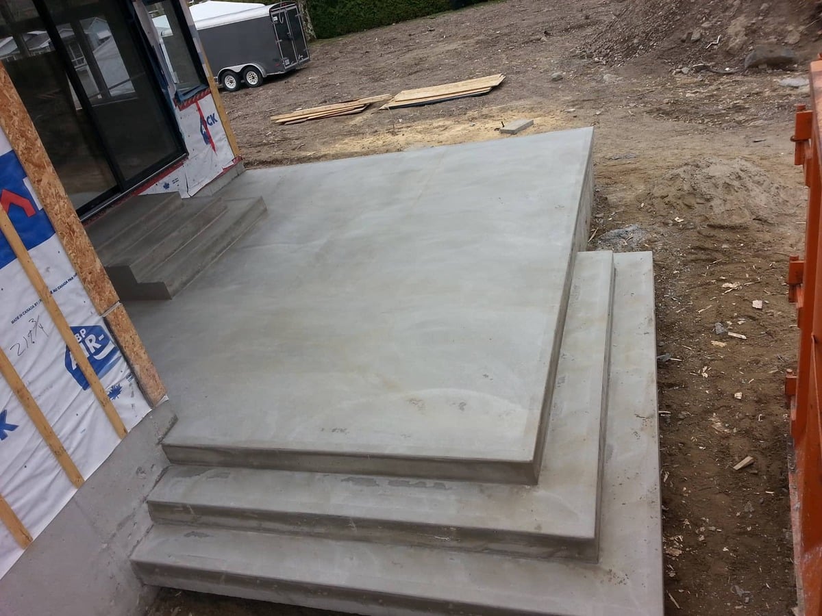 New concrete porch and steps