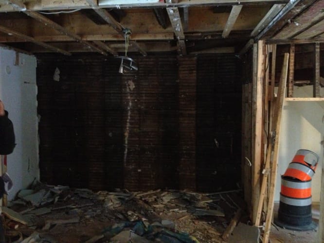 Selective interior demolition in a duplex