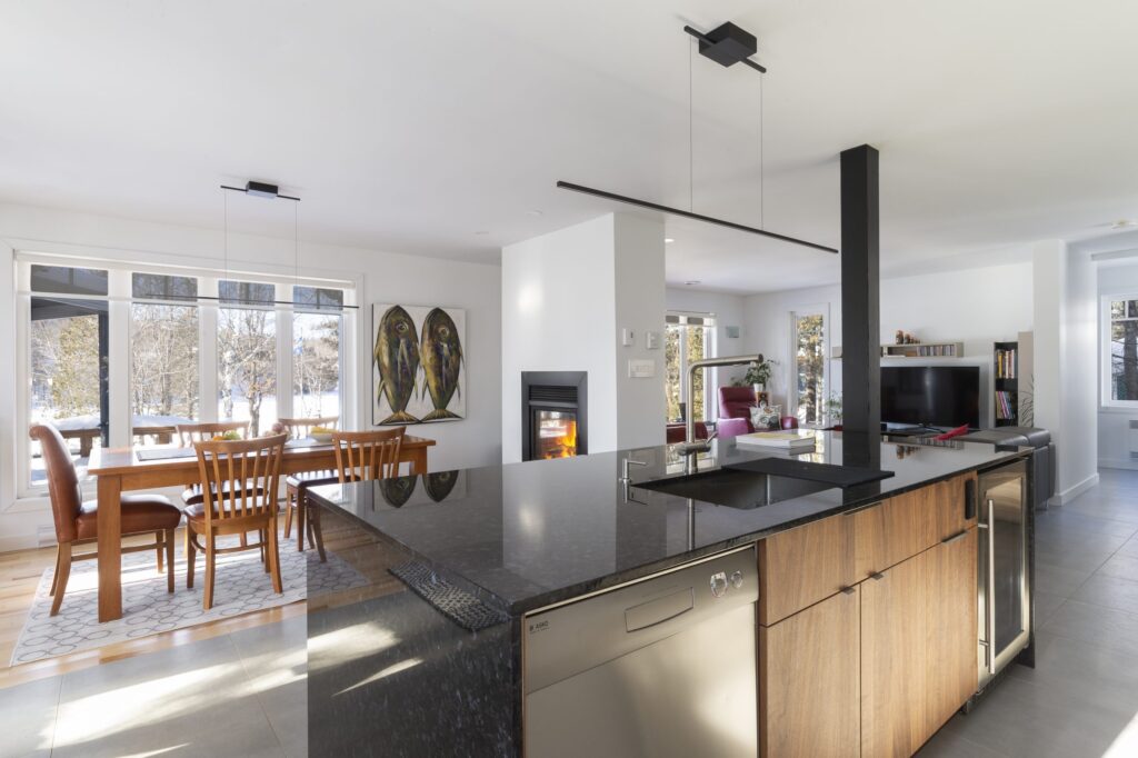Coordinated cabinetry and interior materials